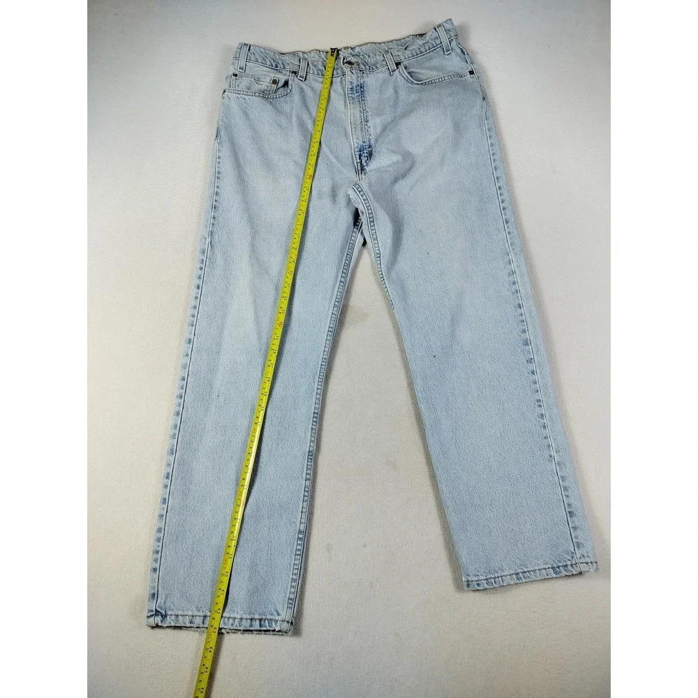 Vintage Levis 505 Jeans‎ Mens 40x30 Light Wash Blue Straight Leg USA Denim